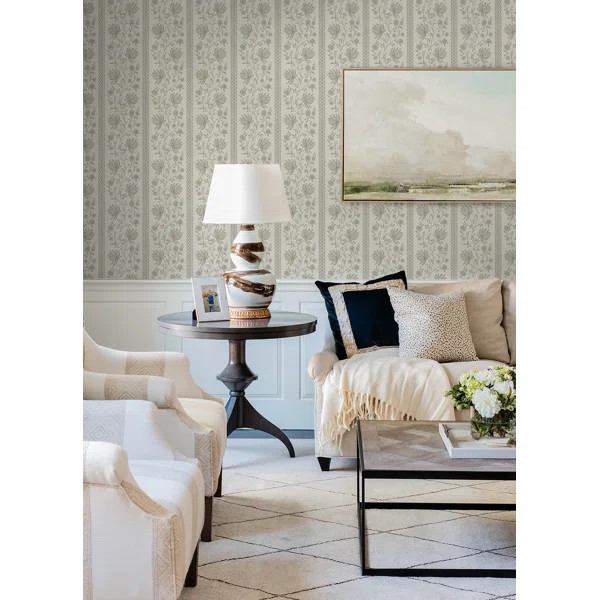 Edgemoor Jacobean Stripe Wallpaper | Wayfair North America