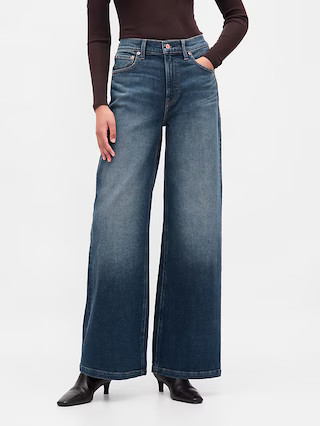 High Rise Stride Wide-Leg Jeans | Gap (US)