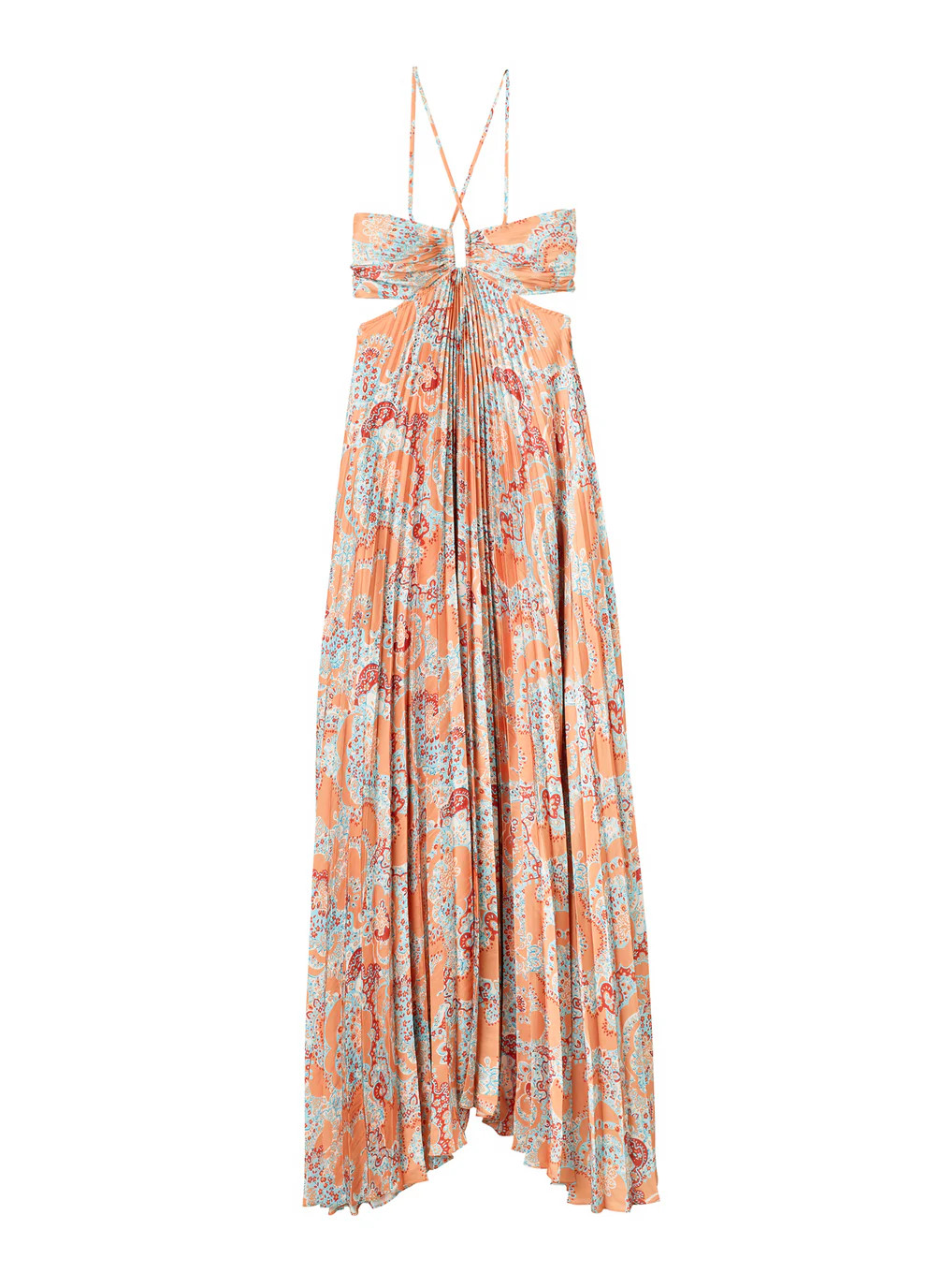 Moira Satin Pleated Dress | A.L.C