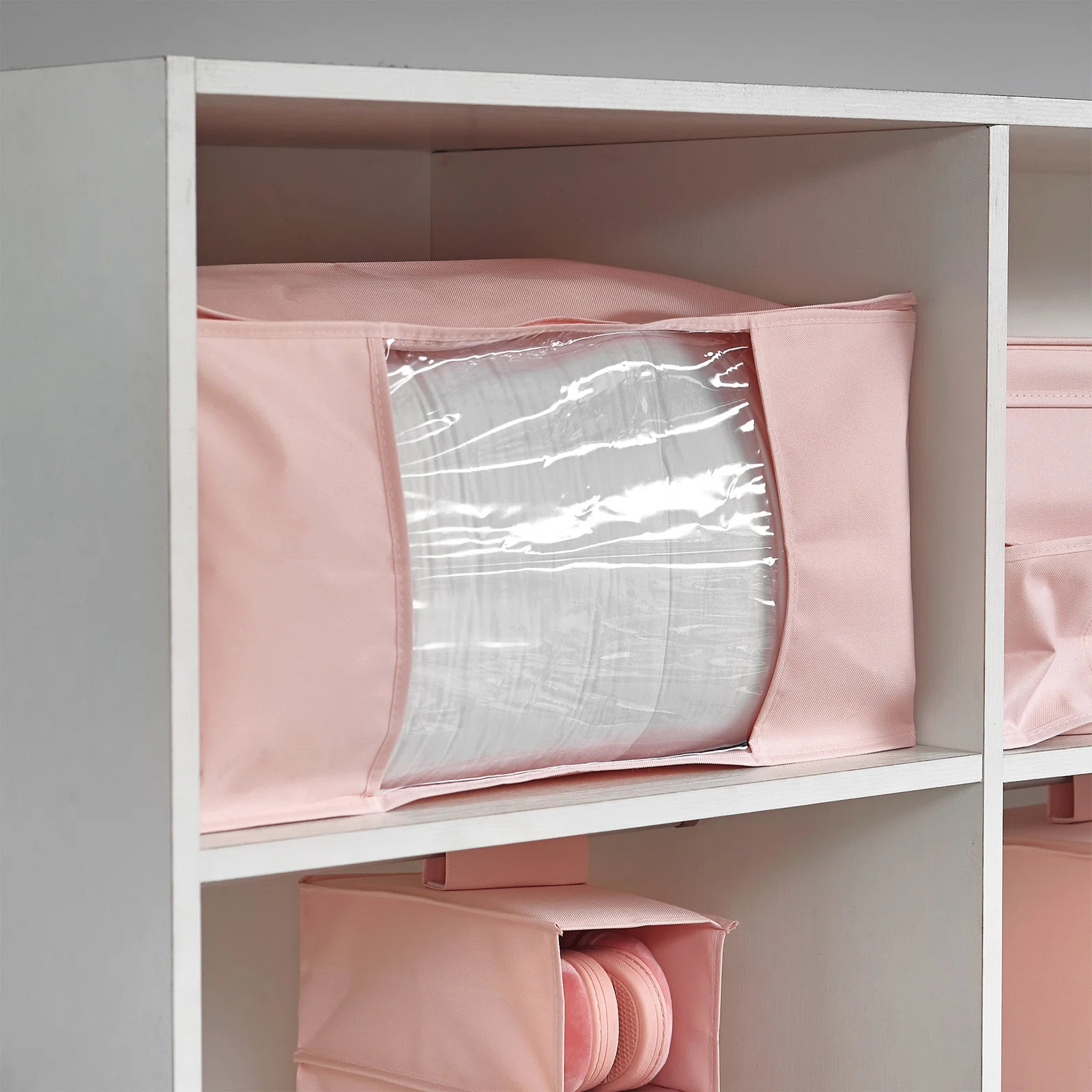 Jumbo Storage With Clear View - TUSK® College Storage - Rose Quartz | Wayfair North America