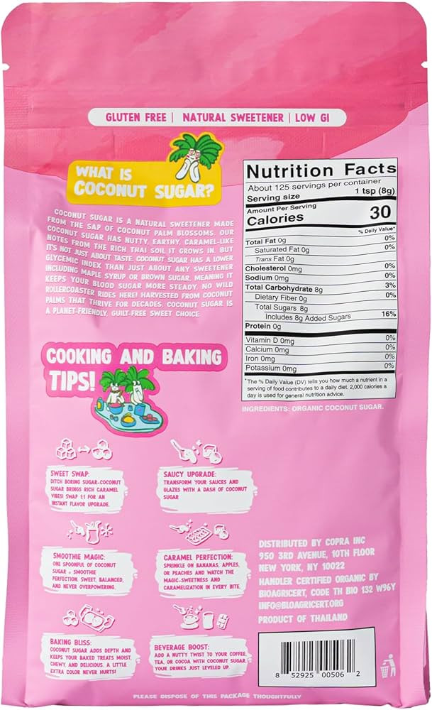 Copra Organic Coconut Sugar, Certified Organic, Natural Sweetener, Sugar Alternative, Unrefined S... | Amazon (US)