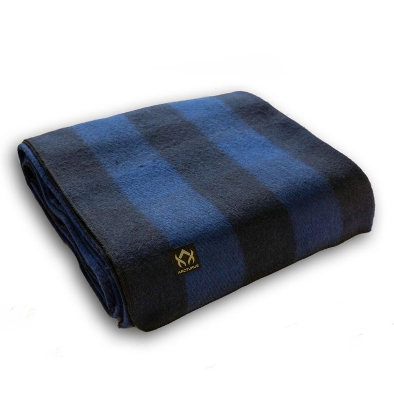 Arcturus Blue Buffalo Plaid Wool Blanket, 4.5 lbs - Large 64 x 88 Size, Great for Camping, Outdoo... | Walmart (US)