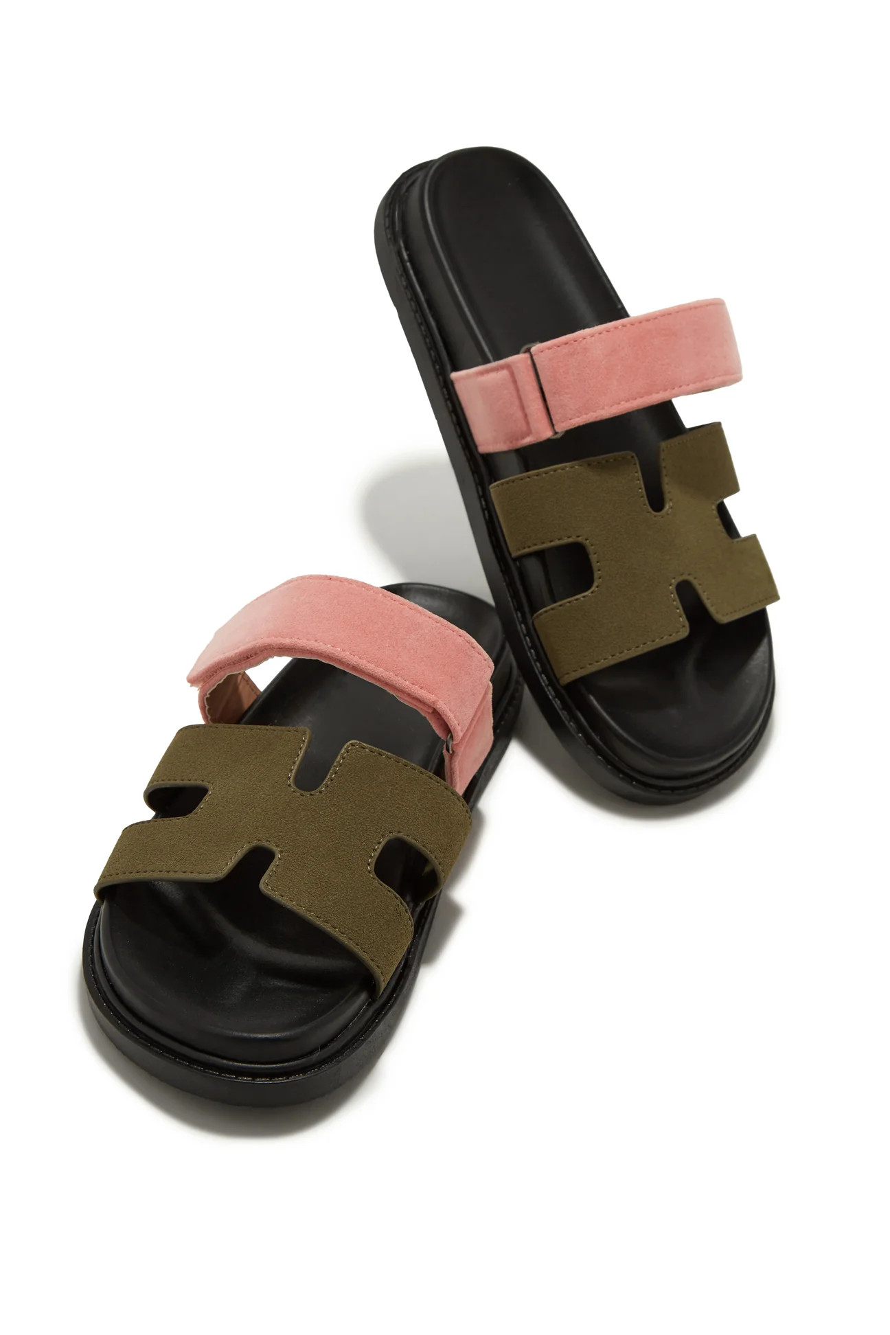 Miss Lola | Sun Kissed Multi Slip On Sandals | MISS LOLA