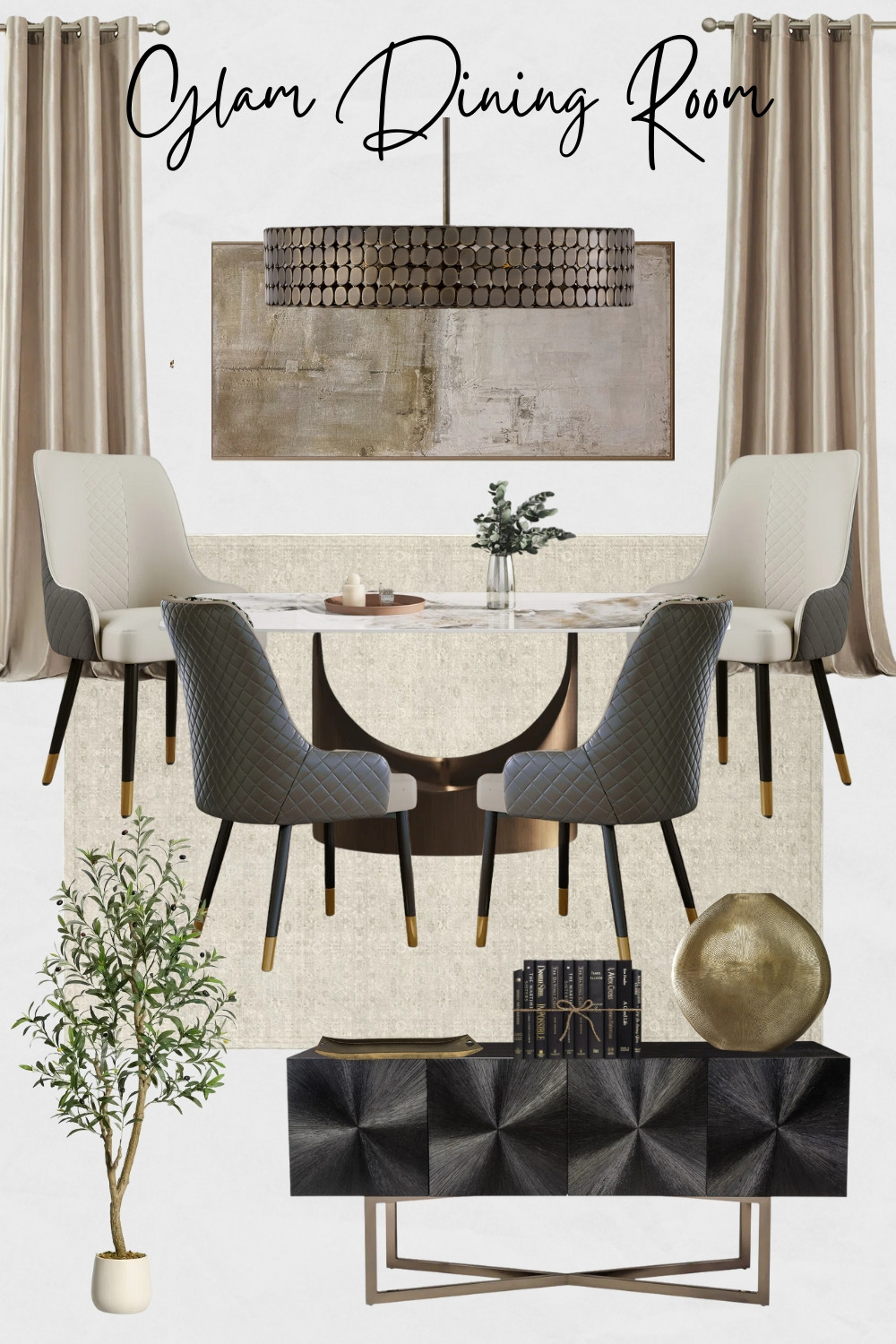 Glam Dining Room Moodboard, Glam Dining Room Design Ideas, Glam Dining Room Decor, Glam Dining Table, Glam Dining Chair, Glam Chandelier, Glam Room Home Decor

#homedecor #glaminteriors #glamdiningroom #glamdiningtable #glamdiningchairs #instahome #glamhome 

 

#LTKHome #LTKStyleTip #LTKWedding
