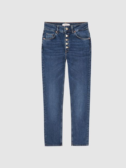 Mid Rise Slim Cropped Jeans | Reiss UK