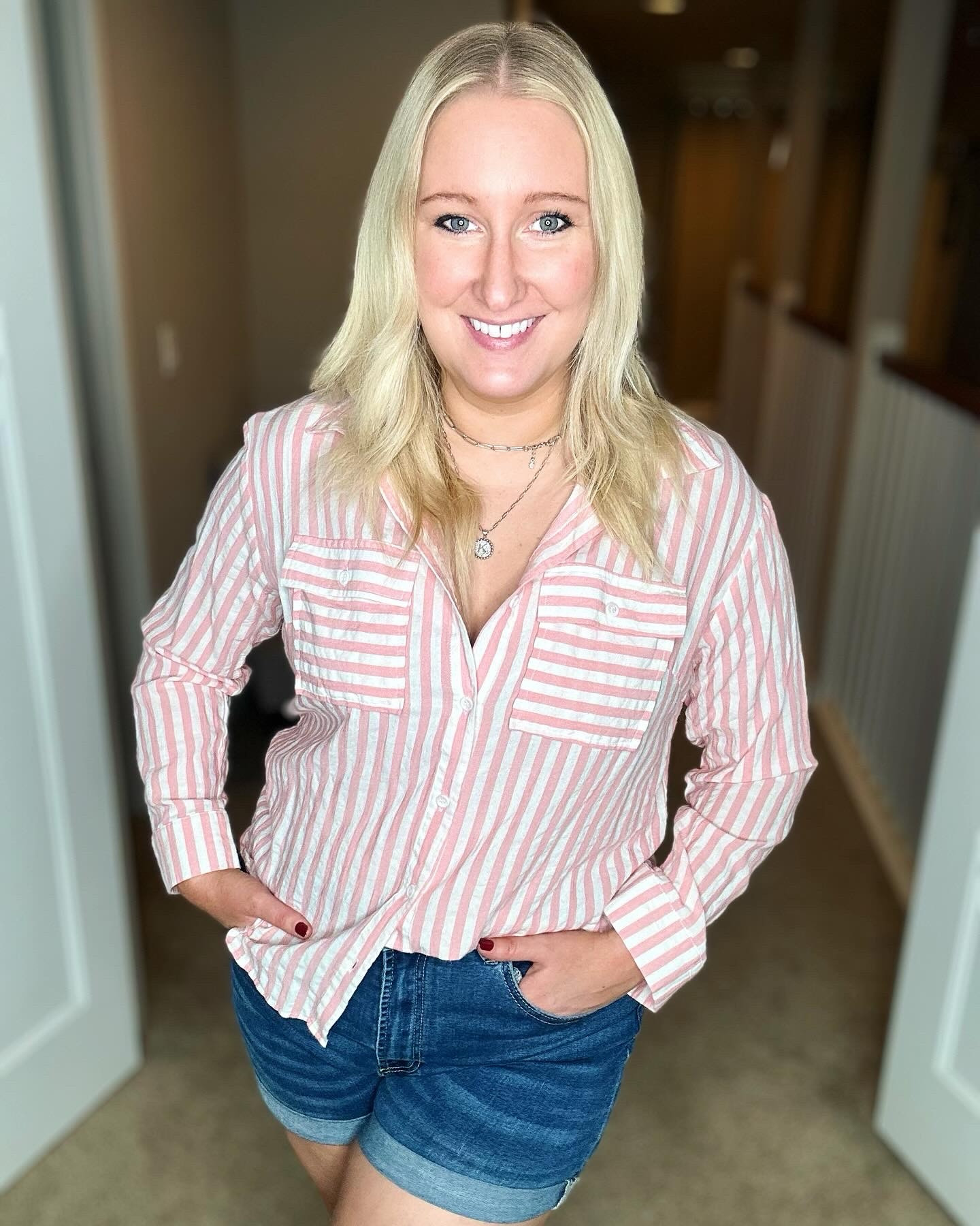 I love this blouse + jean shorts combination! I love light oversized blouses in the spring and summer and this one is perfect! I always size up to get that looser fit. I also have a $40 limit when it comes to buying shorts and these are amazing and only $30 on Amazon! 

#LTKstyletip #LTKfindsunder50 #LTKSeasonal