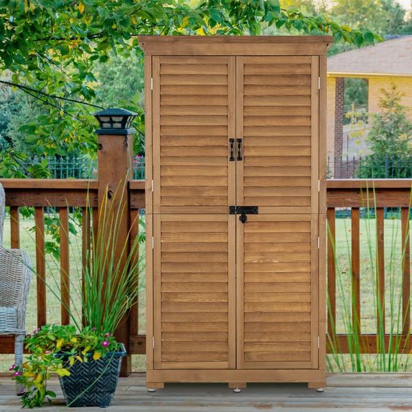 Garden 3 ft. W x 2 ft. D Solid Wood Lean-To Storage Shed | Wayfair North America