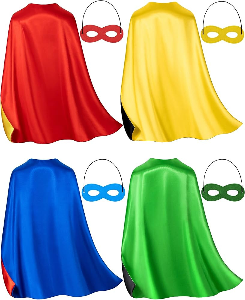 Double-Sided Superhero Capes and Masks for Kids - Perfect for Christmas, Halloween, Cosplay, and ... | Amazon (US)