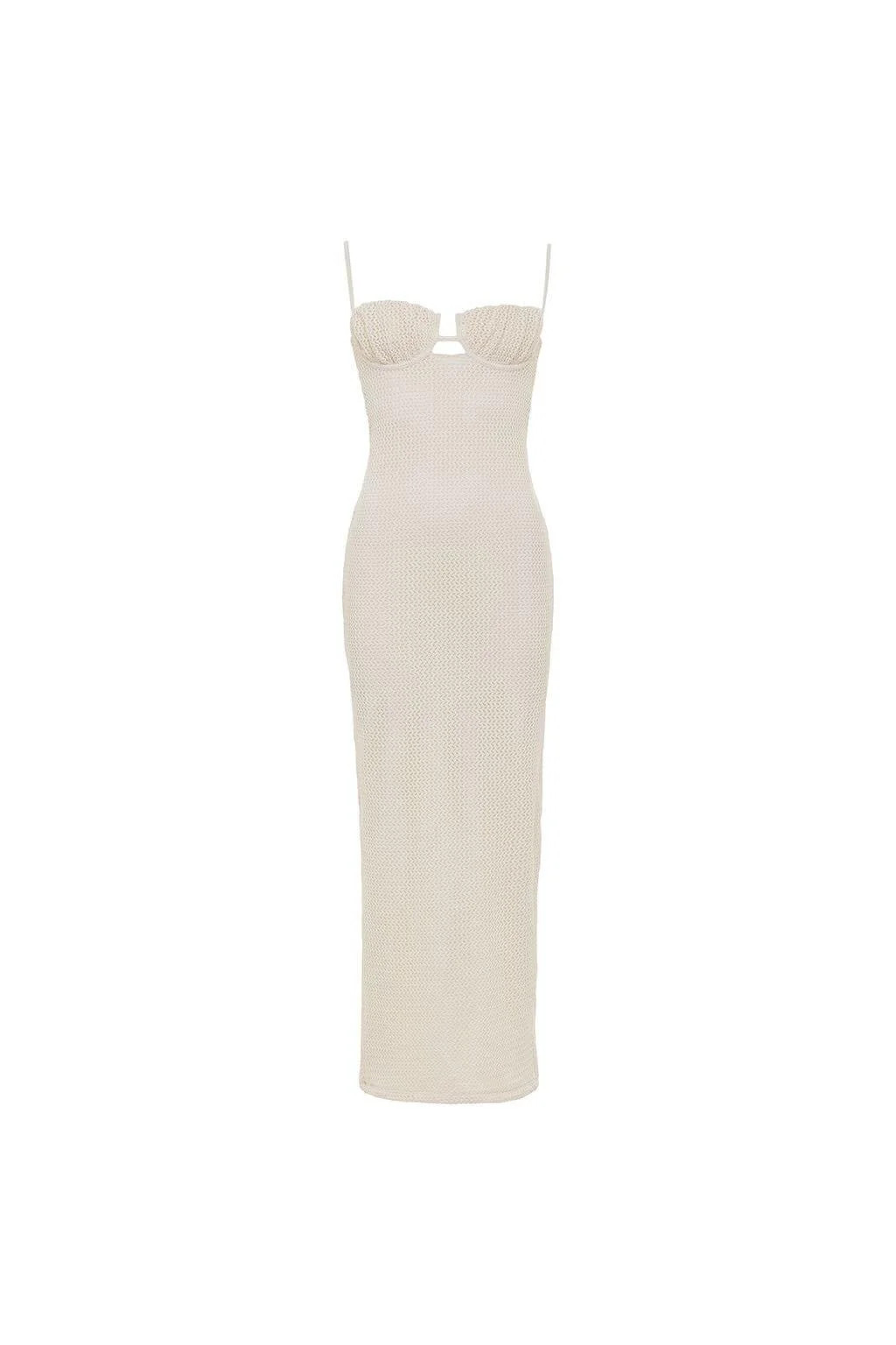 Bone Crochet Petal Long Slip Dress | Montce