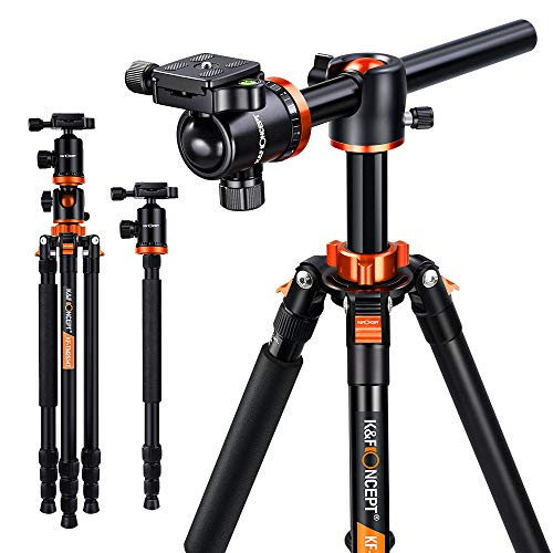 K&F Concept 66 Inch Camera Tripod 4 Section Professional Transverse Center Column Tripods with 36... | Amazon (US)