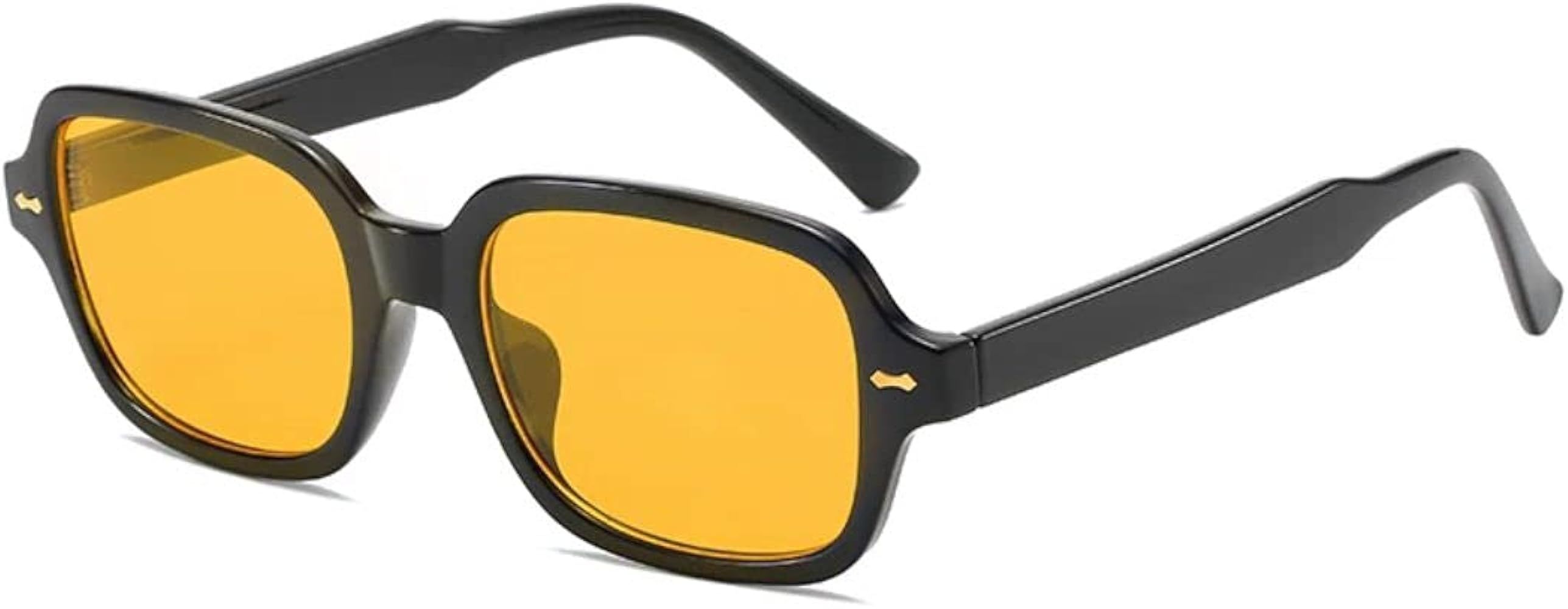 Orange Lens Sunglasses, Yellow Lens Sunglasses, Trendy Retro Orange Sunglasses, Oversized Yellow Sun | Amazon (US)