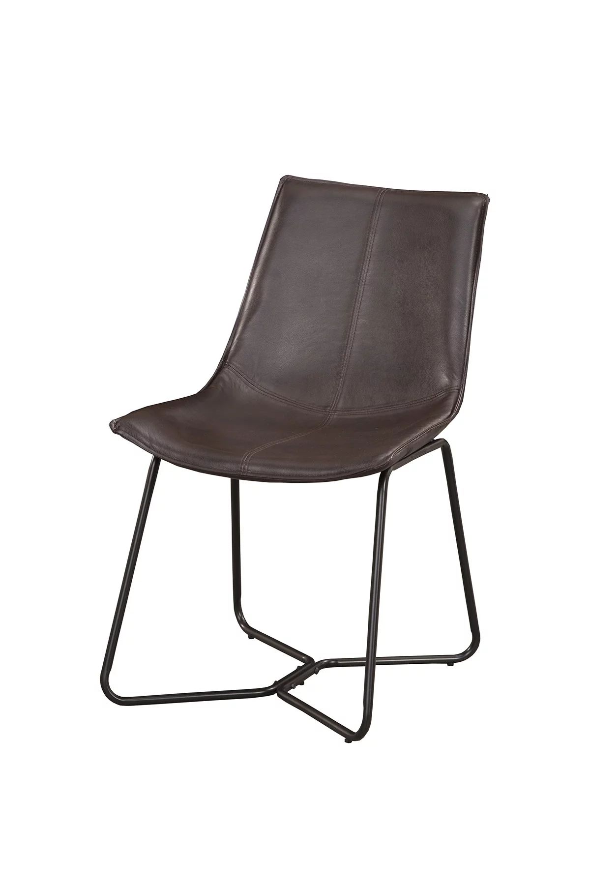 Live Edge Leather Chairs, Dark Brown - Walmart.com | Walmart (US)