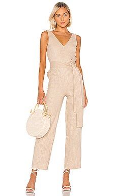 LPA Alina Jumpsuit in Sand from Revolve.com | Revolve Clothing (Global)