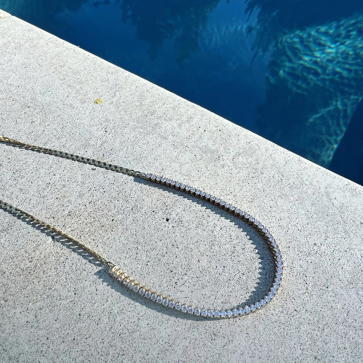 Mini Tennis Cuban Necklace | For Ever Fine Jewelry