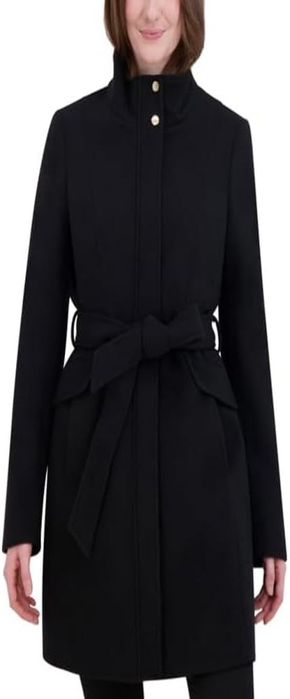 Laundry by Shelli Segal Women's Belted Faux Wool Jacket | Amazon (US)