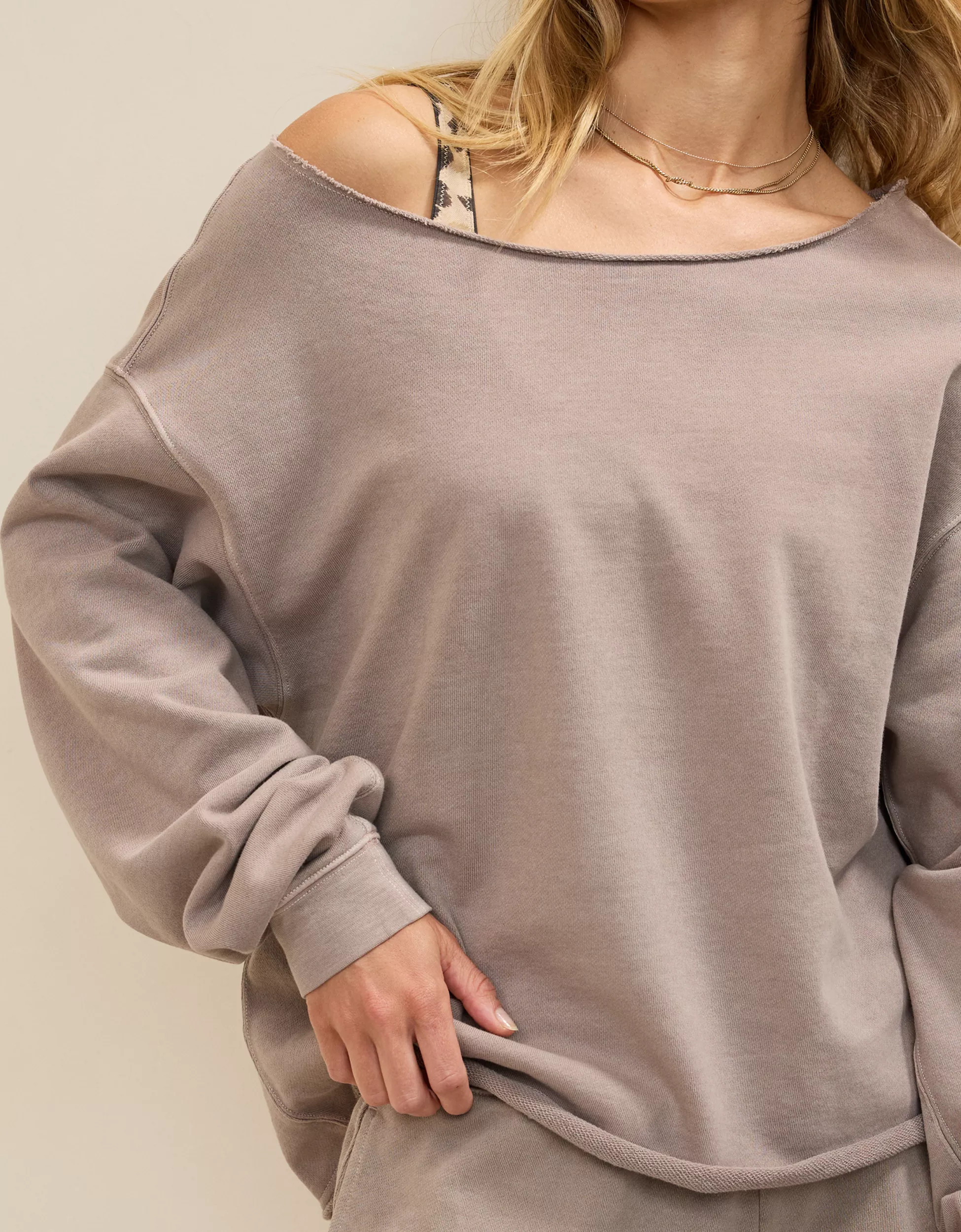 Aerie Alumni Off The Shoulder Sweatshirt | Aerie