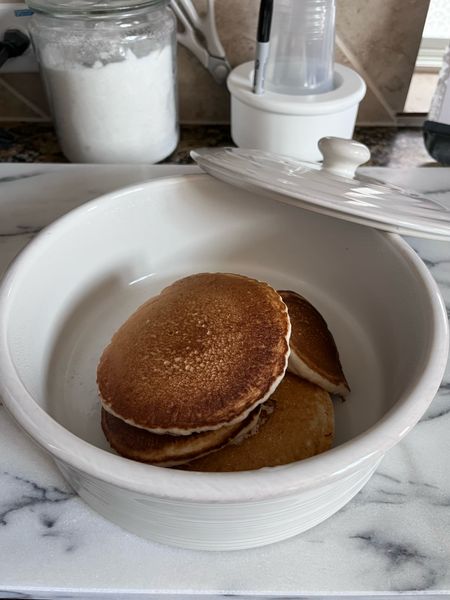 Farmhouse pancake warmer. Love this stylish serverware for breakfast. Also love the marble pastry board. I use it to lighten up my dark countertops too!

#LTKHome #LTKFamily #LTKFindsUnder100