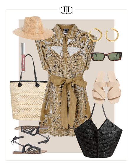 How amazing is this dress?! The detail and design are gorgeous! 

Mini dress, embroidered dress, slides, sandals, fedora, sunglasses, summer outfit, summer look, travel outfit 

#LTKstyletip #LTKshoecrush #LTKover40