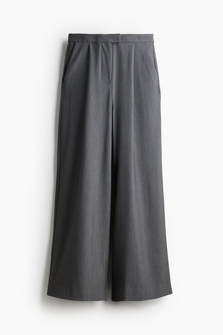 Wide-Leg Twill Pants | H&M (US + CA)