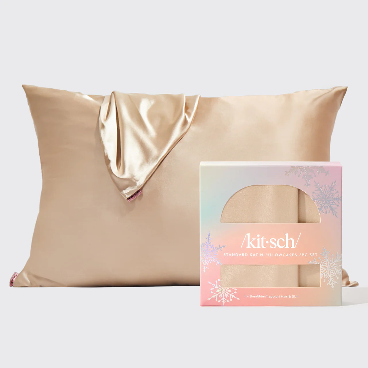 Holiday Standard Pillowcase 2pc - Champagne | Kitsch