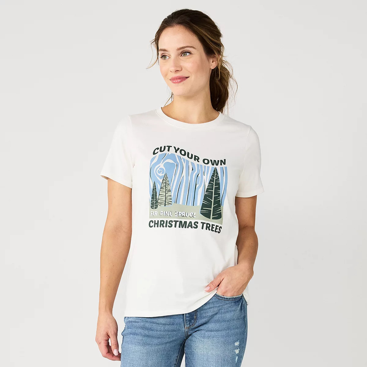 Women's Sonoma Goods For Life® Short Sleeve Christmas Graphic Tee | Kohl's