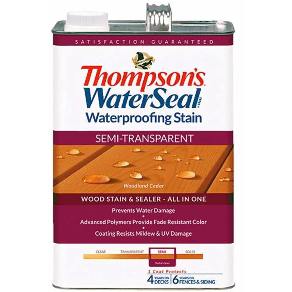 Thompsons WaterSeal Semi-Transparent Waterproofing Stain Woodland Cedar 1 gal | Walmart (US)