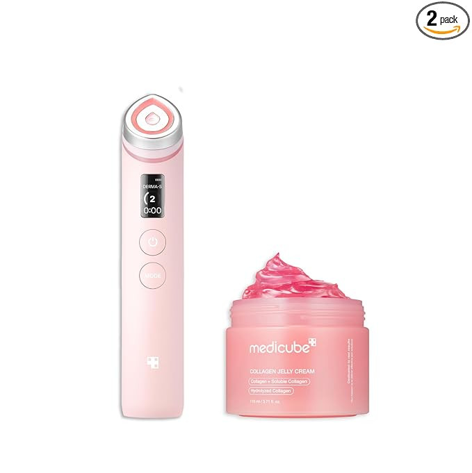 medicube Pink Skincare Set for Glass Glow Skin: Age-R Booster Pro Pink | 6-IN-1 Real Glass Glow B... | Amazon (US)