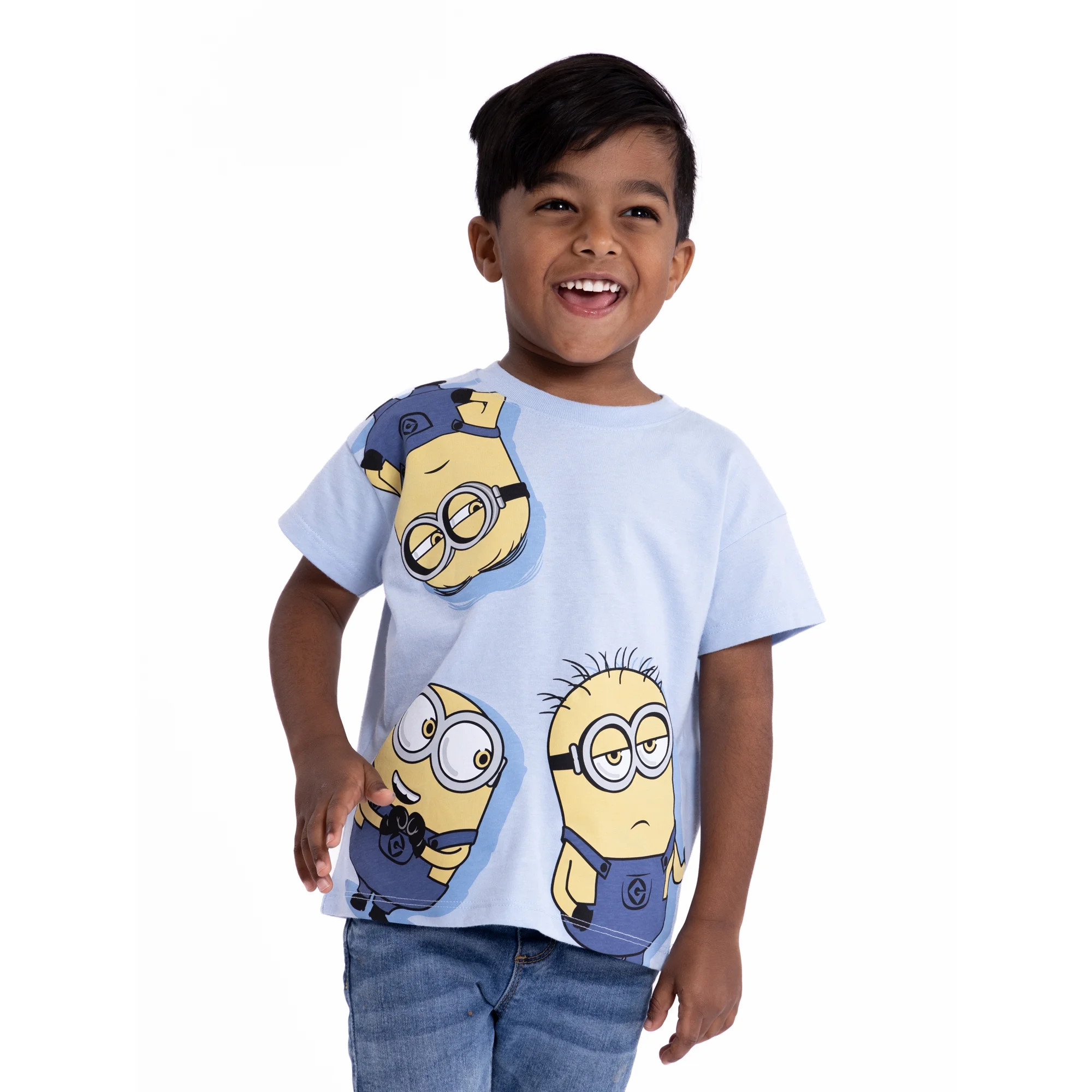 Minions Toddler Boys or Girls Short Sleeve Crewneck T-Shirt, Sizes 2T-5T | Walmart (US)