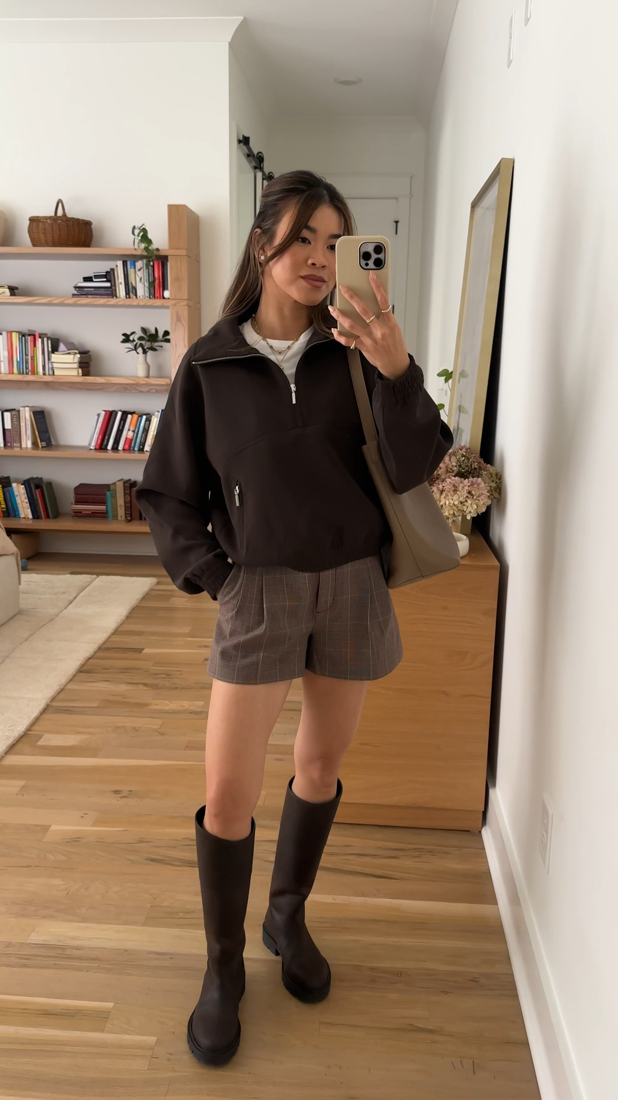 I love how this @Aritzia quarter zip looks with the tailored shorts. An easy way to elevate a cozy jacket.

Sizing info:
-Aritzia Academy Jacket - Crepette (Size XS in Cacao Nib Brown) 
-Aritzia The Effortless Short Mini (Size 0 in nd tup/rch mch brwn)
-Aritzia HomeStretch Smooth Tune T-Shirt (Size Small in White)

Aritzia best sellers, best pieces from Aritzia for petite, Aritzia shorts for petite, what shorts from Aritzia will fit if youre petite, Petite style guide, how to dress if you’re petite, Petite style, petite fashion, mom outfit, mom style, petite bottoms, petite outfit ideas, petite outfits, best shorts for petite, petite shorts, fall style, fall outfits, autumn outfit, vacation outfits, Aritzia shorts for petite, Aritzia try on, aritzia sweater, fall sweater, brown sweater

#LTKootd #LTKSeasonal #LTKPetite