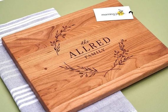 Family Name Cutting Board | Personalized Charcuterie | Wedding Gift | Last Name Monogram | Etsy (US)