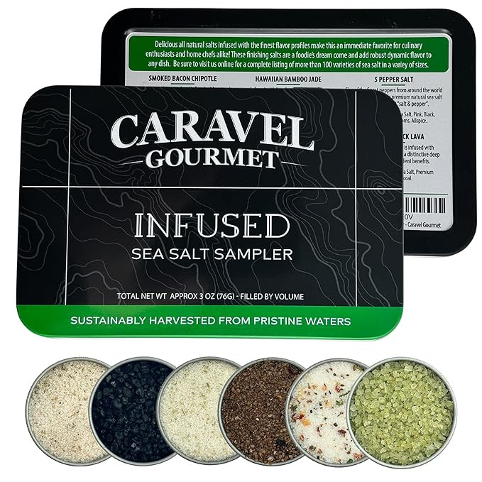 Infused Sea Salt Sampler Set, Finishing Salt for Seasoning, Gourmet Cooking Gift and Spice Variet... | Amazon (US)