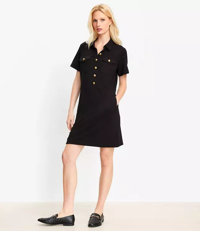 Ponte Mini Pocket Dress | LOFT