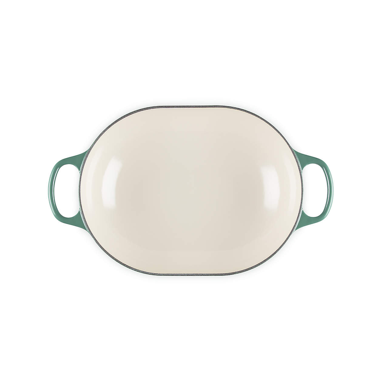 Le Creuset 3.75-Qt. Thyme Enameled Cast Iron Covered Oval Casserole Dish + Reviews | Crate & Barr... | Crate & Barrel