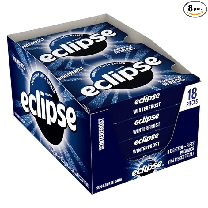 ECLIPSE Winterfrost Sugar Free Chewing Gum Bulk Pack, 18 Piece (Pack of 8) | Amazon (US)