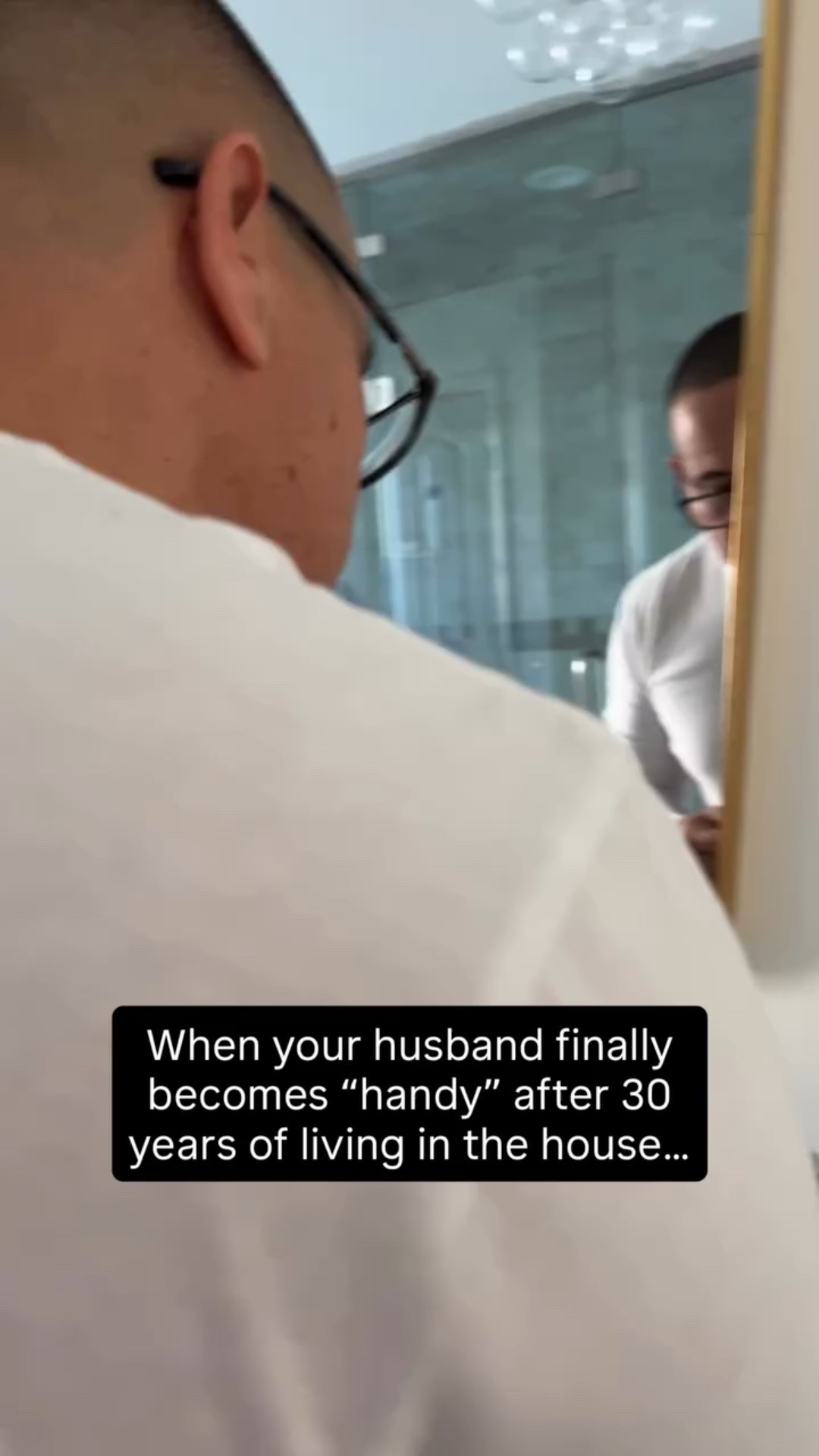 Good Things Take Time as the saying goes. 
After 30 years of watching his friends, family and contractors work on the house he’s learned a thing or two for the bathroom remodel. 

So far all is good with the outlet but we did have his friend come and double check to make sure 🤣 

#bathroomremodel #masterbath #primarybath #couplescomedy #foreverhome

#LTKOver40 #LTKFindsUnder50 #LTKHome