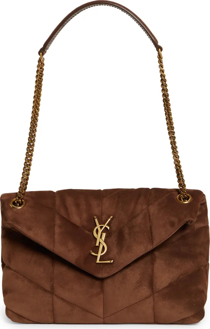 Medium Puffer Suede Shoulder Bag | Nordstrom
