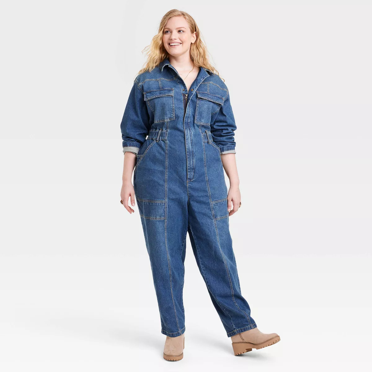 Women's Long Sleeve Denim Jumpsuit - Universal Thread™ | Target