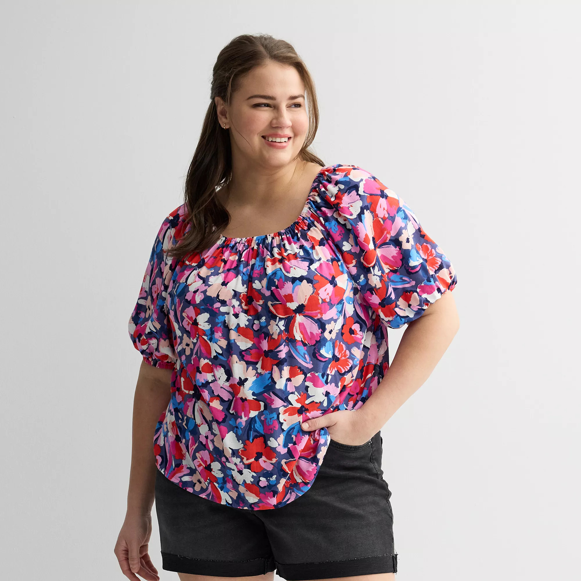 Plus Size Sonoma Goods For Life® Peasant Top | Kohl's