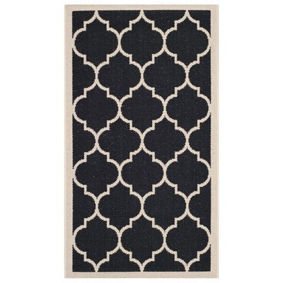 Malaga 2' X 3'7" Outdoor Patio Rug - Black / Beige - Safavieh® | Target