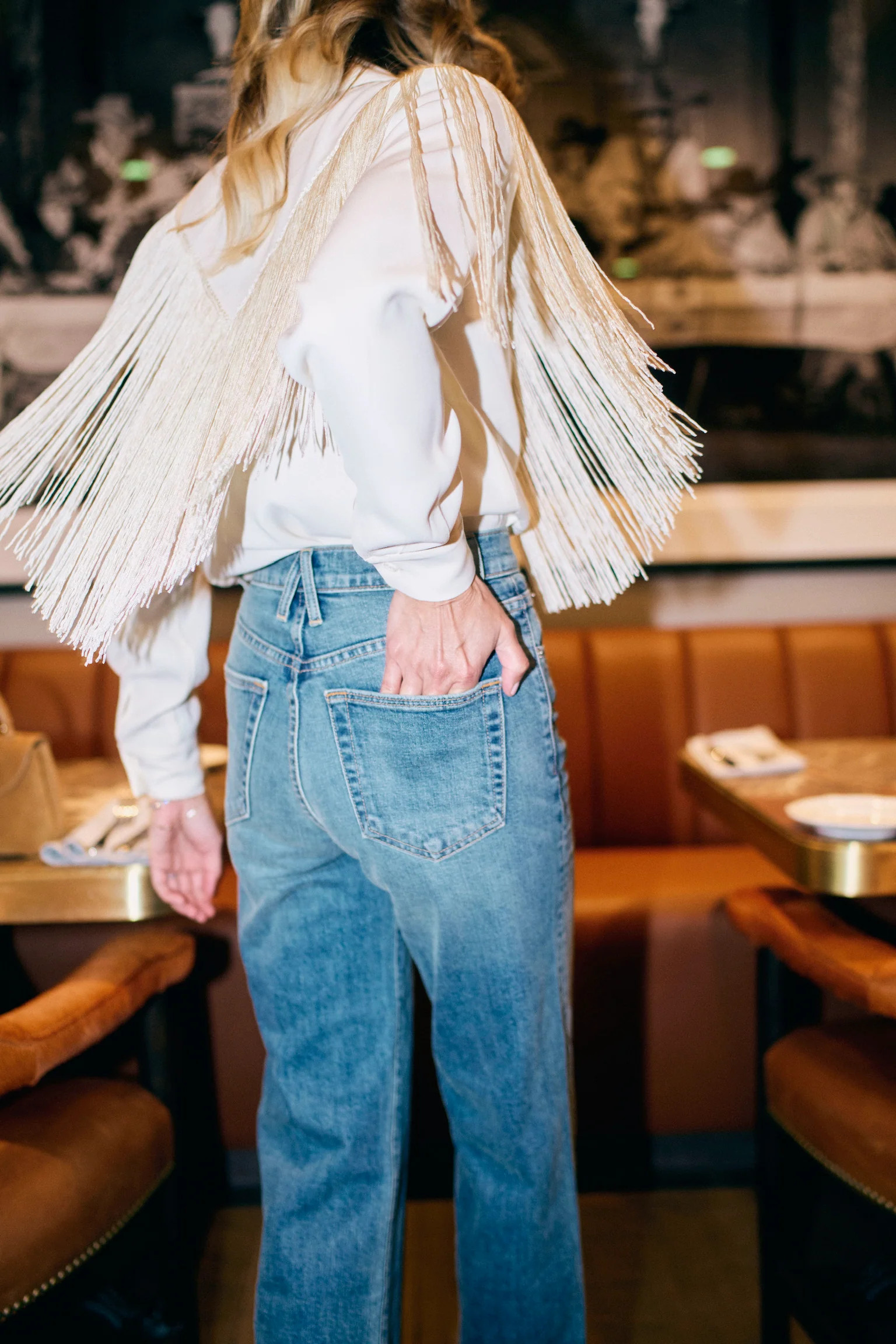 MASON'S DAUGHTER | Loretta Western Fringe Top, Ivory | The Avenue
