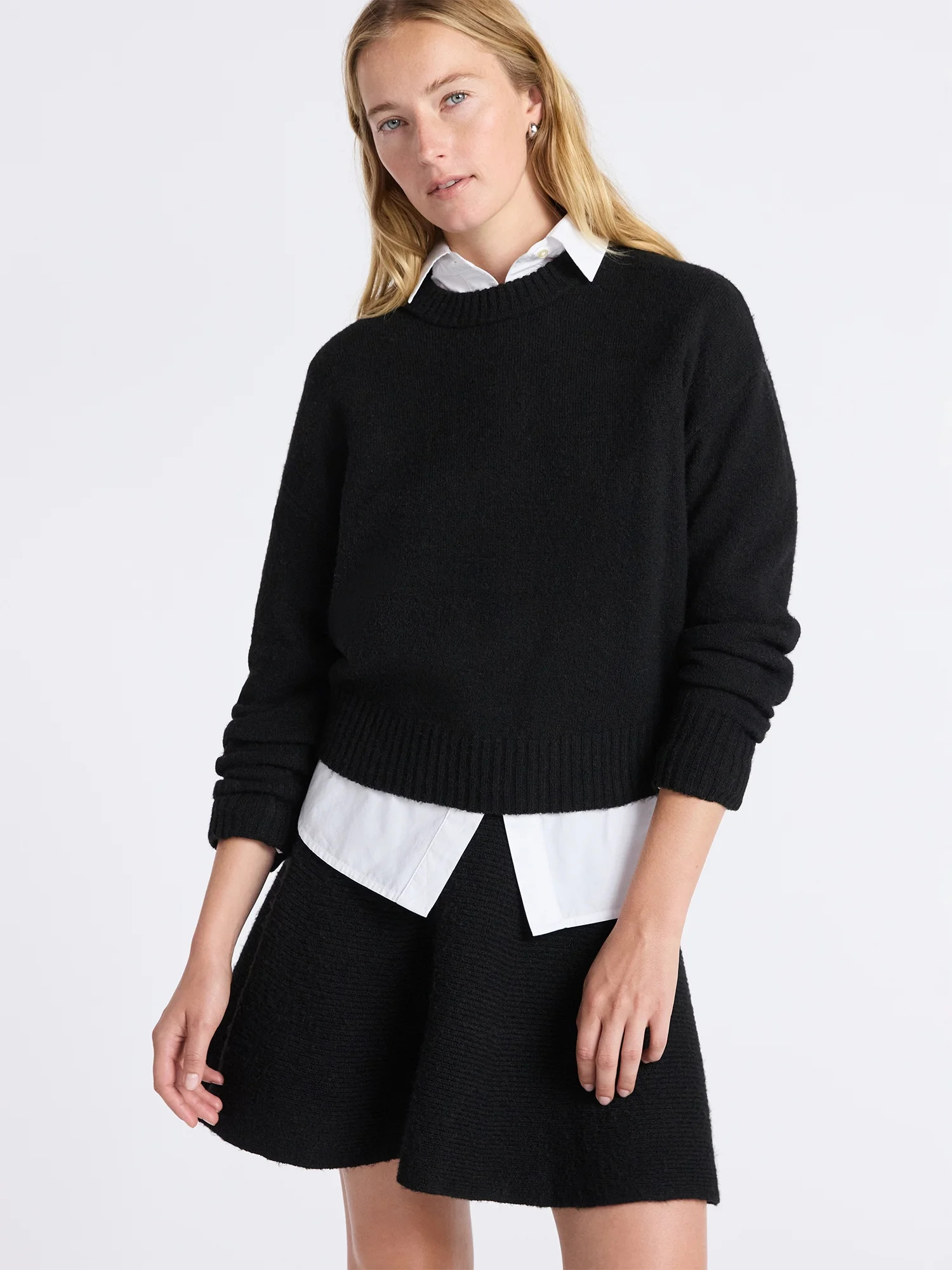 Free Assembly Women's Mock Neck Sweater with Long Sleeves, Sizes XS-4X | Walmart (US)