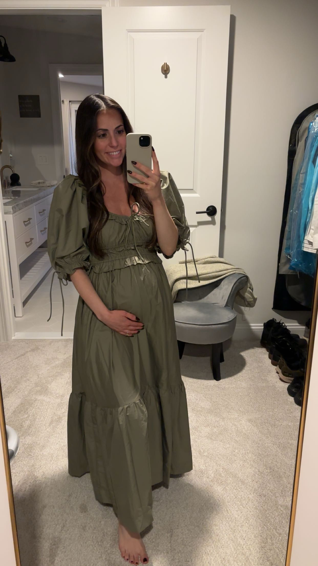 The cutesttt dress for pregnant mamas!! This would be such a great dress for holiday pictures, maternity pics, or hosting holiday dinners. So flattering! Added other adorable bump-friendly styles from Worth Collective, too! 

#LTKBump #LTKFindsUnder100