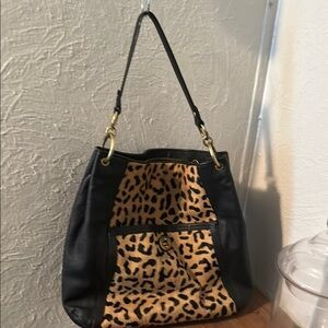 Coach Loved Leopard Print/Black Leather Women's Coach Hobo Cheetah Calf Hair | Poshmark