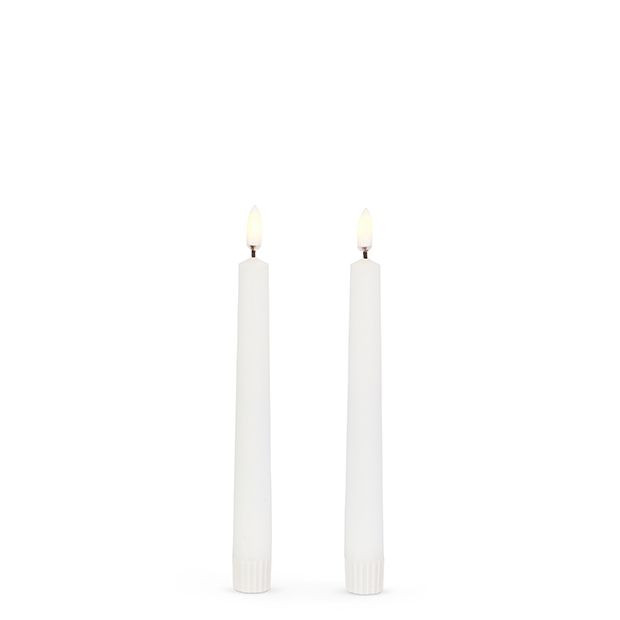 7 Inch White Taper Candle Set of 2 | Antique Farm House