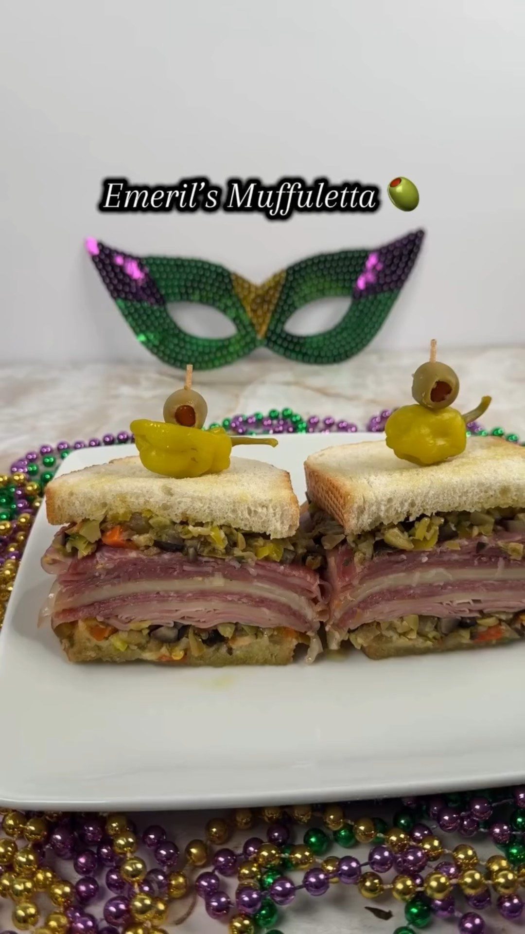 Muffuletta night 🫒 Inspired by @emeril 
 
I used Emeril’s sandwich and spicy olive salad recipe. The classic round loaf wasn’t available, so I substituted sliced Italian seeded bread. 
 
Have you tried a Muffuletta? 🥪
 
#neworleansstylefood #neworleans #muffuletta #nola

#LTKSeasonal #LTKdayinmylife #LTKfoodie
