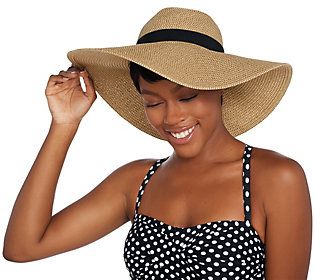 Attitudes by Renee Straw Hat with Sun Protection | QVC