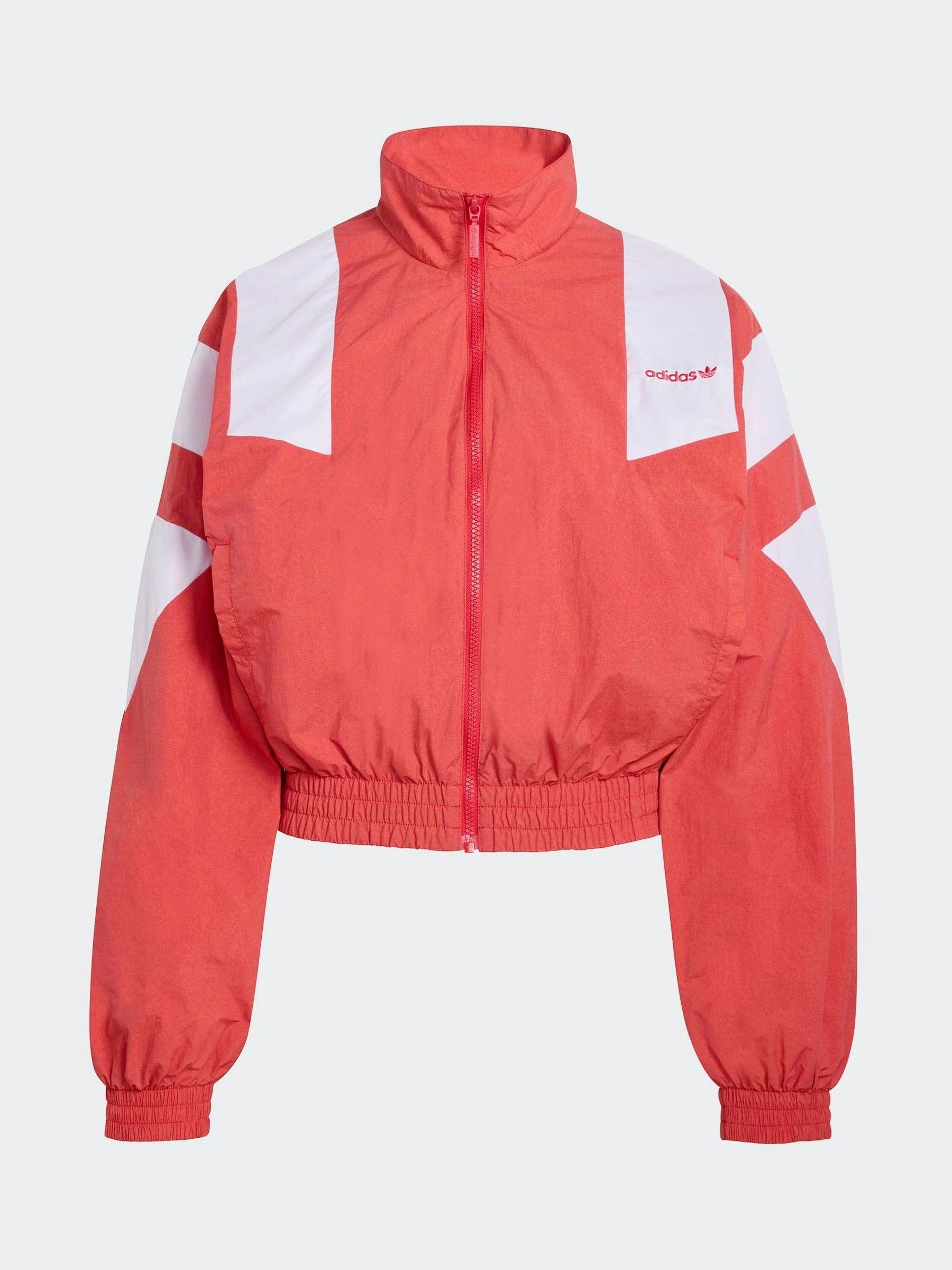 adidas originals adidas Originals Red Blocked Washed Zip Track Top | Next US