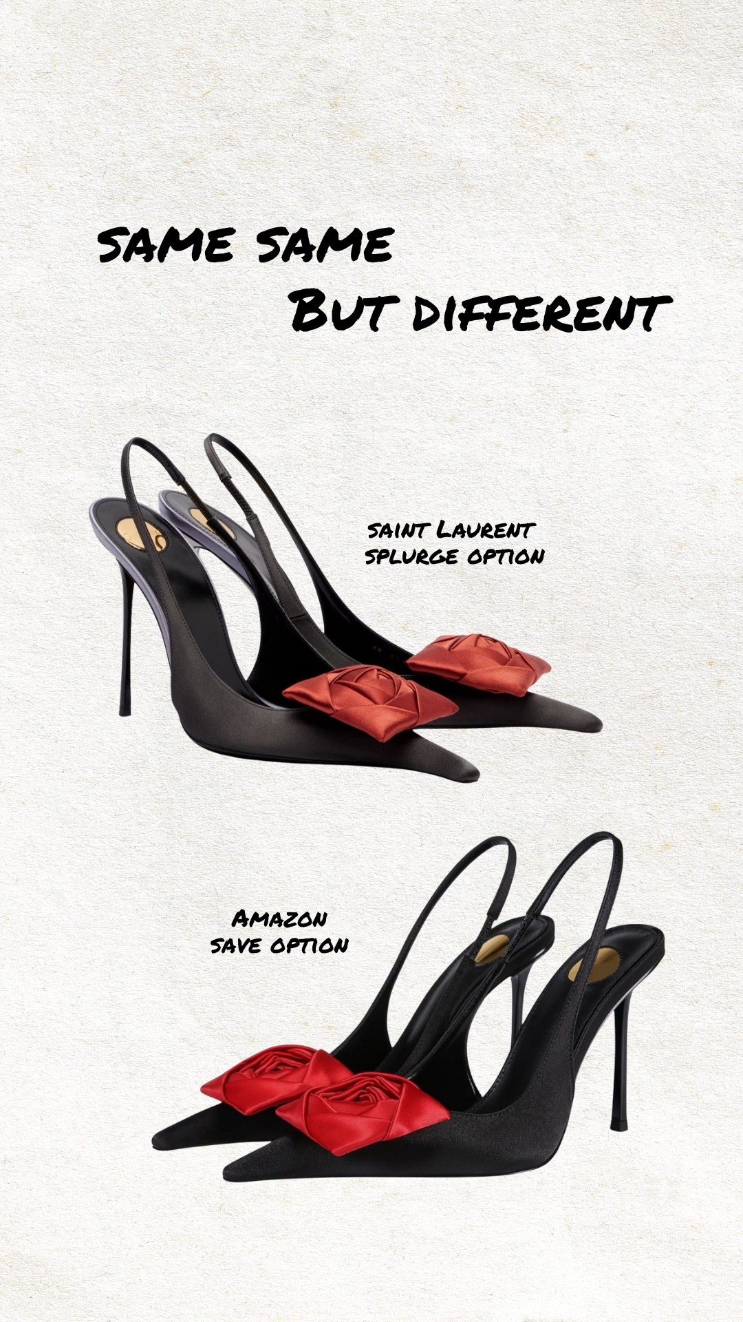 Same same but different
Can’t link the Amazon here but it’s from CAGLGLZ

#LTKstyletip #LTKshoes #LTKdatenight