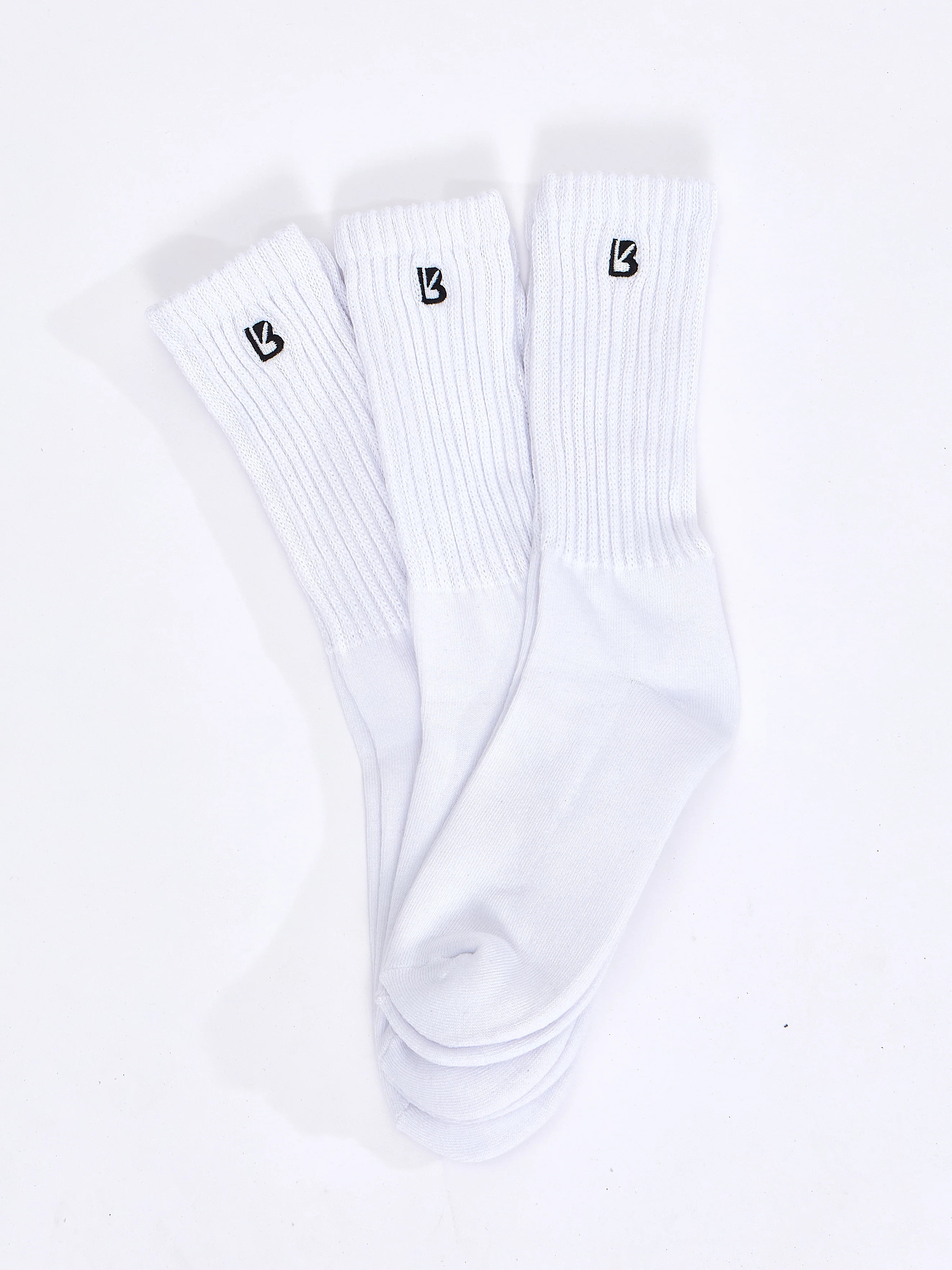 3 Pack Scrunch Socks - White XS/S | Buffbunny