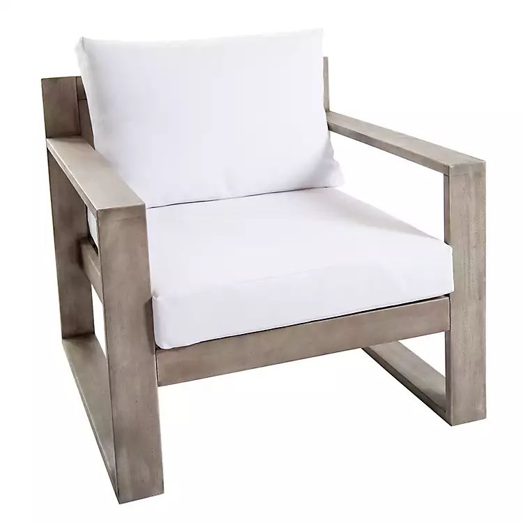 Santorini Gray Acacia Wood Outdoor Chair | Kirkland's Home